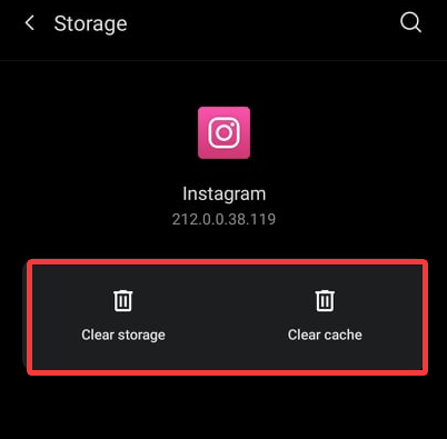 Clear Storage and Clear Cache