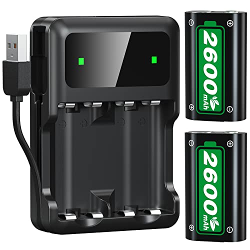 2023 Original - 2x2600mAh High Capacity Rechargeable Battery Pack f...