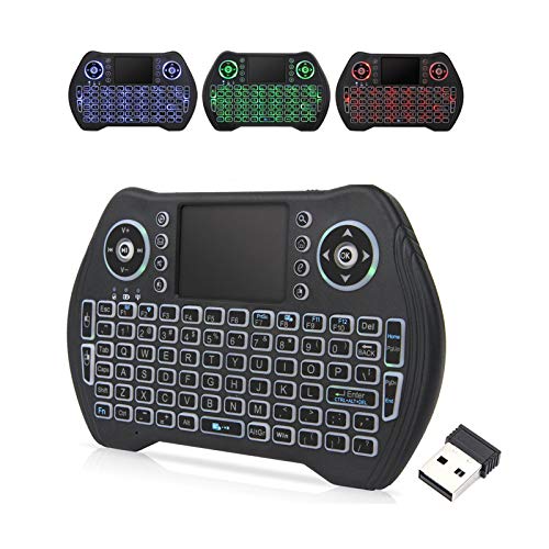 EASYTONE Backlit Mini Wireless Keyboard Touchpad Mouse Combo Remote...