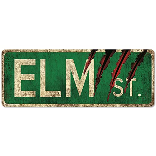 flinelife Elm Street Sign,16X6, Horror Movie Metal Sign, Nightmare ...
