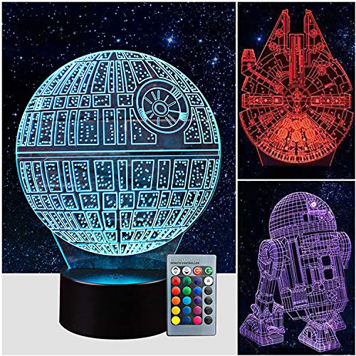 Manco 3 Pattern 16 Colors 3D Star Wars Night Light Star Wars 3D Lam...
