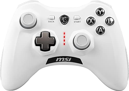 MSI Force GC30V2 White Wireless Gaming Controller, Dual Vibration M...