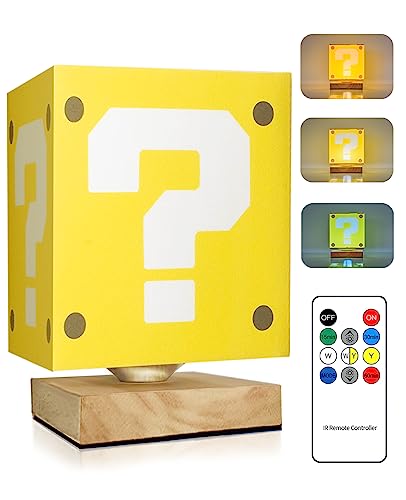 NESIMY Super Bros Table Lamp Night Light for Kids Question Block De...