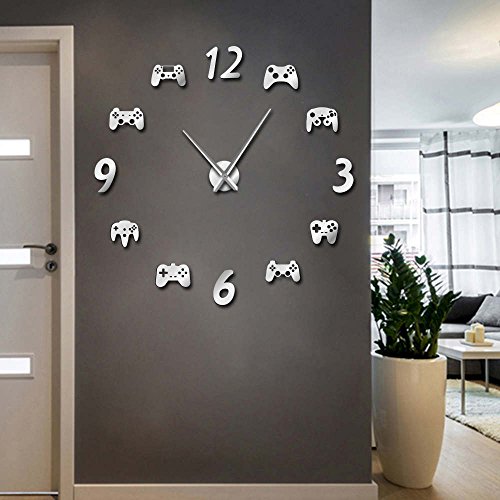 The Geeky Days Video Game Controllers DIY Large Wall Clock Game Roo...