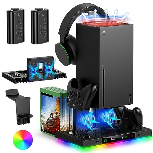 Upgrade Cooling Fan Stand &Controller Charging Station for Xbox Ser...