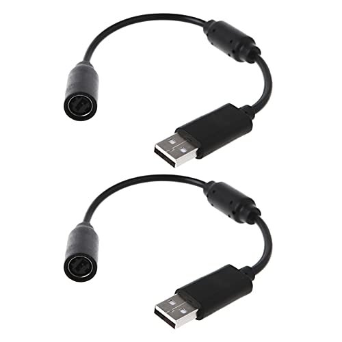 2 Pack Replacement Dongle USB Breakaway Cable for Xbox 360 Wired Co...