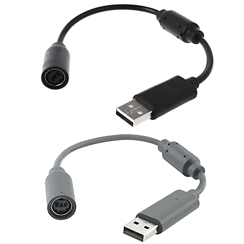 2 Pack Replacement Dongle USB Breakaway Cable for Xbox 360 Wired Co...