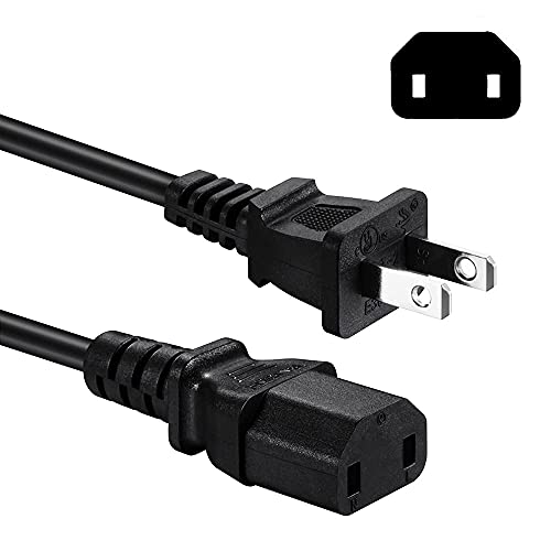 2 Prong AC Power Cord Compatible with Sony PS4 Pro, Xbox One Xbox 3...