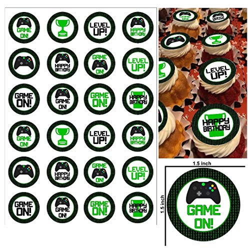 24 Edible Gamer Cupcake Toppers 1.5  Fits cupcakes or oreos, gamer ...