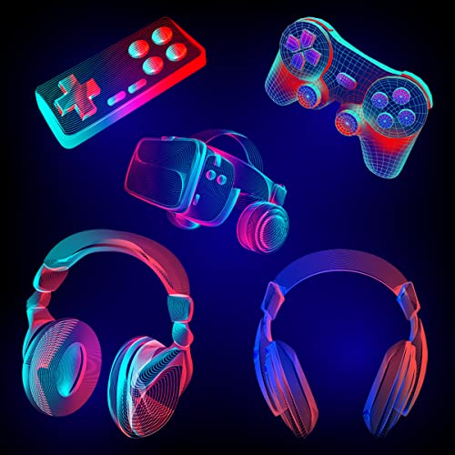 3D Glow in The Dark Game Wall Decor Decal Boy Gamer Wall Stickers V...