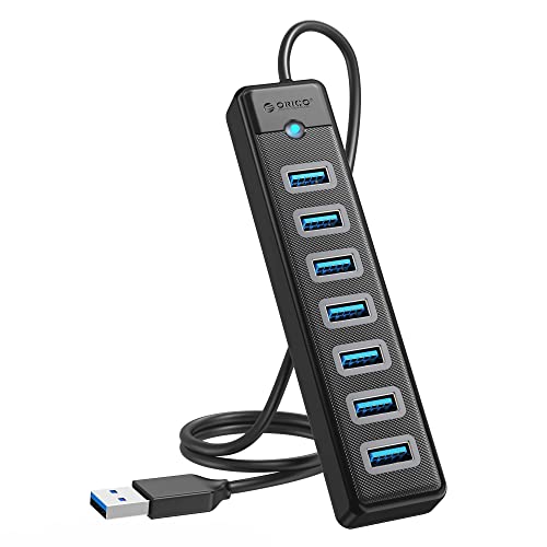 7-Port USB 3.0 Hub with 19.7 Inch Cable, ORICO Ultra-Slim Data USB ...