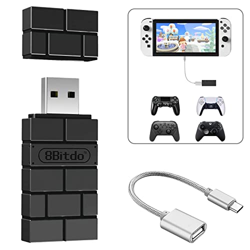 8BitDo USB Wireless Controller Adapter 2 Converter Dongle for Switc...