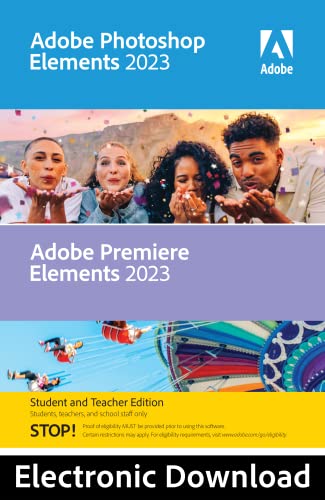 Adobe Photoshop Elements 2023 & Premiere Elements 2023 Student & Te...