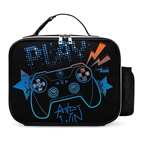 Aeoiba Video Game Weapon Gamer Play Gaming Lunch Box with Padded Li...