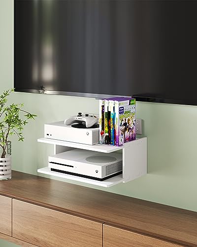 AREAJD for Xbox Shelf Wall Mount for one S X Series S, TV Shelf, Pr...