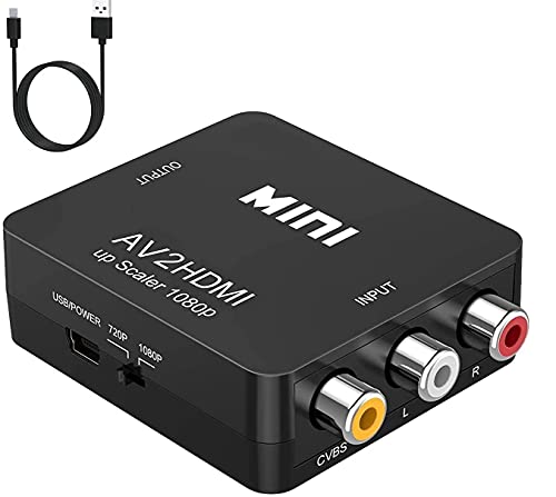BD&M AV to HDMI Converter, RCA to HDMI, 1080P Mini RCA Composite CV...
