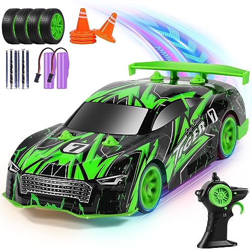 BIFYTON RC Drift Car, Remote Control Car with LED Lights Glow and D...