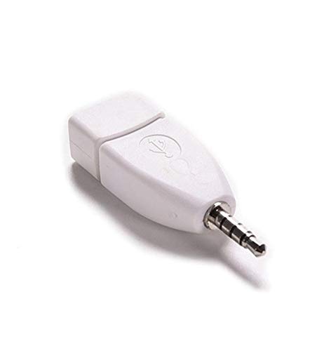 Blacell USB Female to 3.5mm Jack Male Audio Converter Adapter (Whit...