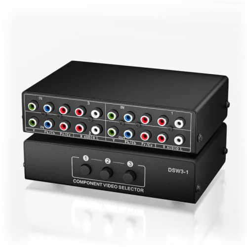 BolAAzuL Component AV Video Switch Box 3 in 1 Out, 3 Port 5 RCA YPb...