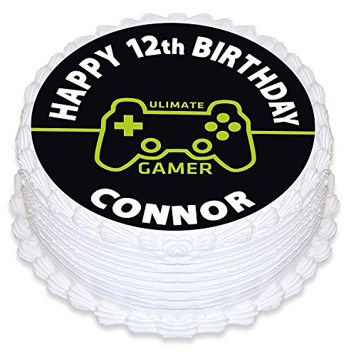 Cakecery Gamer PlayStation Nintendo Xbox Edible Cake Topper Image P...