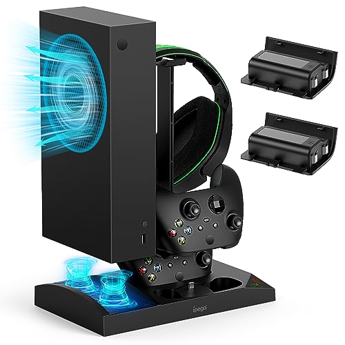 Charger Stand with Cooling Fan for Xbox Series S Console and Contro...