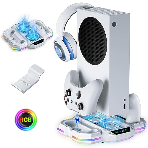 Charging Station & Cooling Stand for Xbox Series S with RGB Light S...
