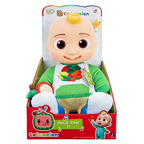 CoComelon Snack Time Features JJ Doll with Red Apple Plush - Plays ...