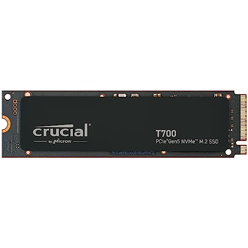 Crucial T700 2TB Gen5 NVMe M.2 SSD - Up to 12,400 MB s - DirectStor...
