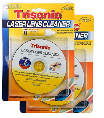 DDI 2 Kits of Trisonic CD DVD CD-ROM Laser Lens Cleaner-Liquid Incl...