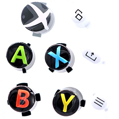 Deal4GO 8-Pack ABXY Buttons w Menu View Share Key Set Replacement f...