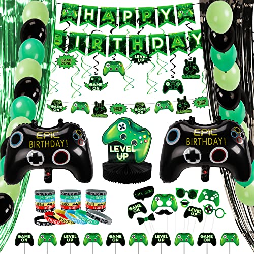 DECORLIFE 99PCS Gaming Birthday Decorations, Video Game Party Favor...