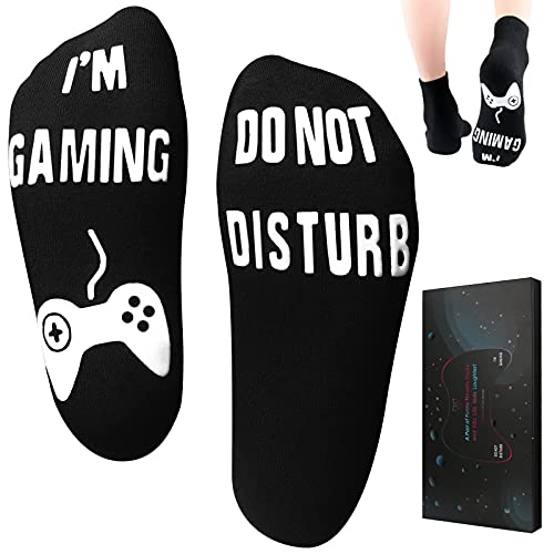Do Not Disturb I m Gaming Socks,Mens Gifts for Christmas Stocking S...