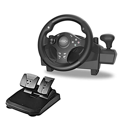 DOYO Game Racing Wheel with Pedals, 270° Steering Wheels PC with F...