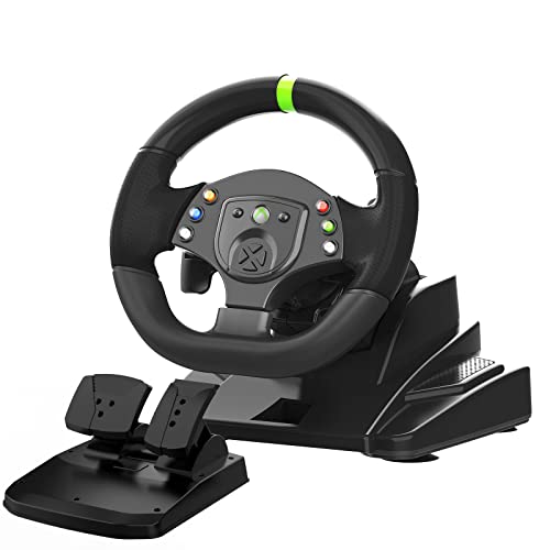 DOYO Xbox 360 Gaming Racing Steering Wheels with Pedals and Paddle ...