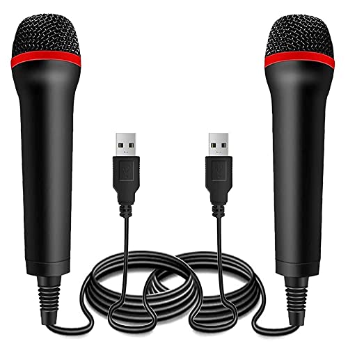 Drimoor 2Pack 13ft Wired USB Microphone for Rock Band, Guitar Hero,...