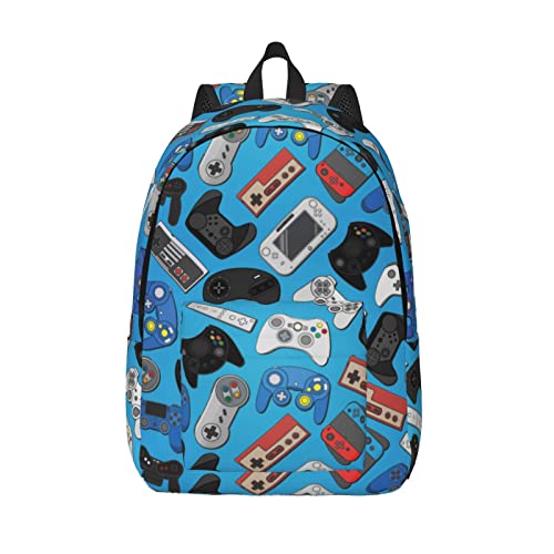 Duduho Video Game Controller Blue Background Backpack 15.7 Inch Lap...