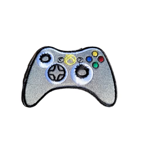 Embroidered Modern Retro Video Game Colored Controller Iron On Sew ...