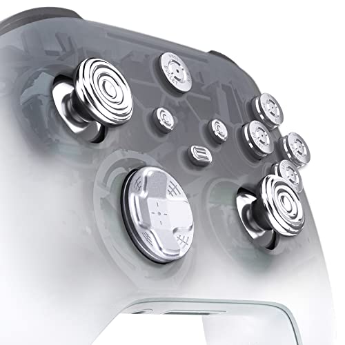 eXtremeRate 11 in 1 Custom Silver Metal Buttons for Xbox Series X S...
