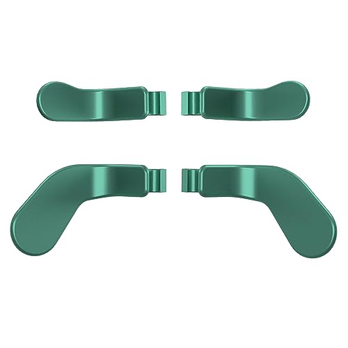 eXtremeRate 4 pcs Metallic Aqua Green Stainless Steel Paddles, Repl...