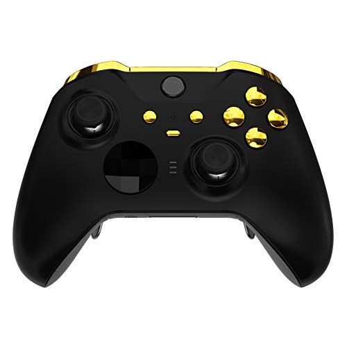 eXtremeRate Chrome Gold Replacement Buttons for Xbox One Elite Seri...