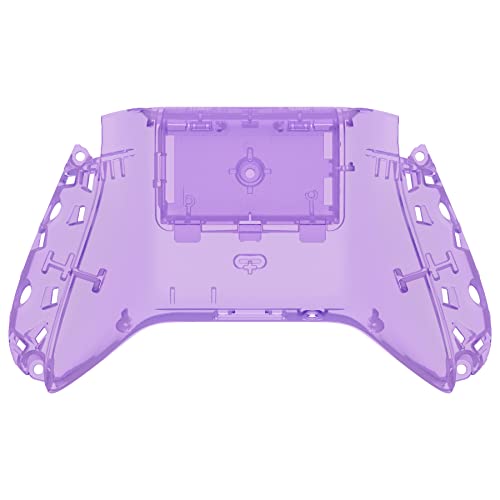 eXtremeRate Clear Atomic Purple Custom Bottom Shell w Battery Cover...