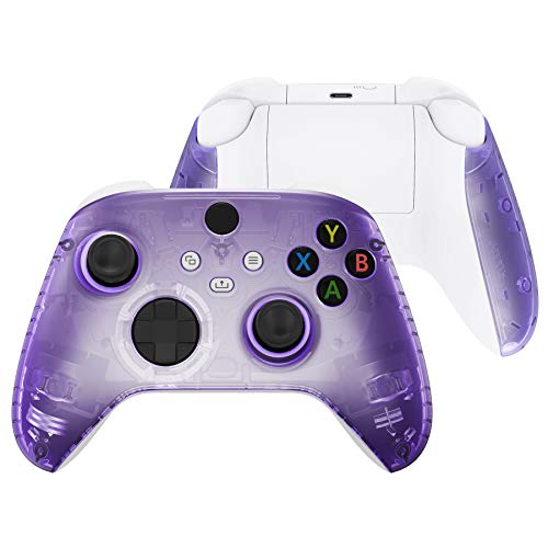 eXtremeRate Clear Atomic Purple Replacement Handles Shell for Xbox ...