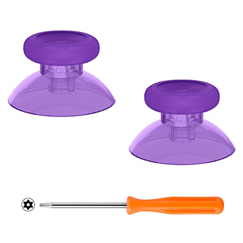 eXtremeRate Clear Atomic Purple Replacement Thumbsticks for for Xbo...