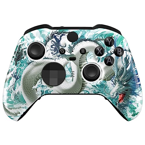 eXtremeRate Jade Dragon-Cloud Dominator Replacement Faceplate for X...