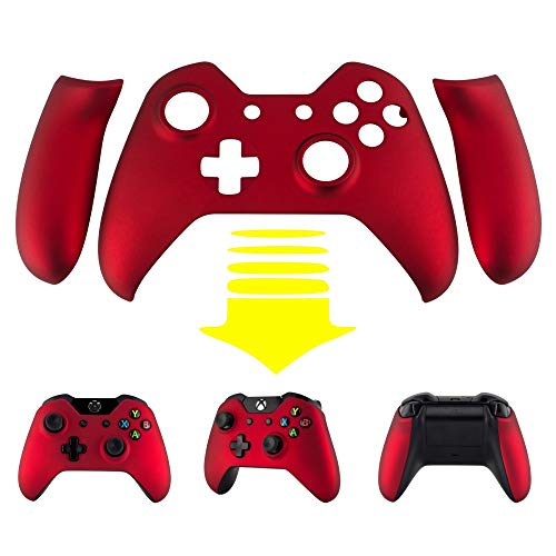 eXtremeRate Red Soft Touch Grip Front Housing Shell Faceplate Side ...