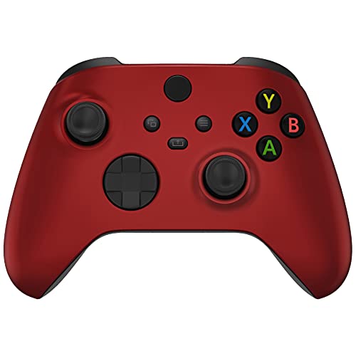 eXtremeRate Scarlet Red Replacement Part Faceplate, Soft Touch Grip...