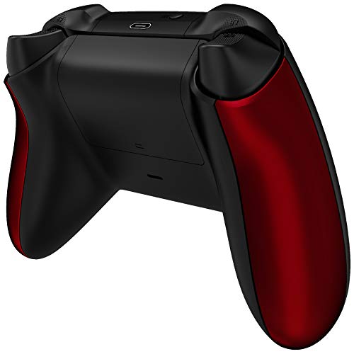 eXtremeRate Scarlet Red Soft Touch Grip Back Panels, Comfortable No...