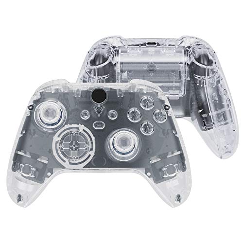 eXtremeRate Transparent Clear Controller Full Set Housing Shell Cas...