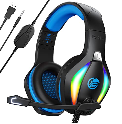 Fachixy [2023 New FC100 Gaming Headset with Microphone for PS4 PS5 ...