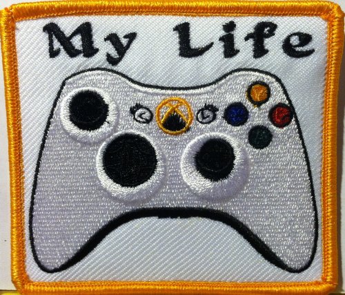 Fast Service Designs My Life Game Controller Iron-on Patch Emblem G...